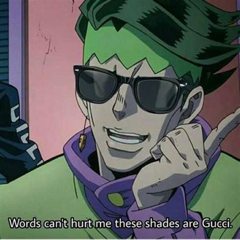 words cant hurt me these shades are gucci Meme Generator.